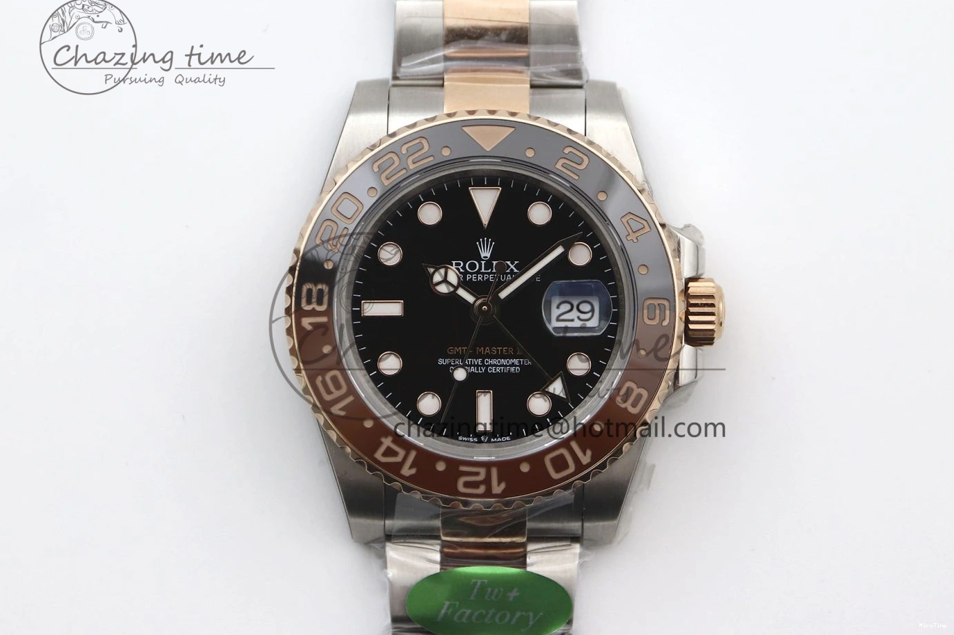MiroTime 0413 GMT Master II 126711 CHNR 904L SS TW+ 1:1 Best Edition on SS RG Bracelet VR3186 CHS FreshLook 1976